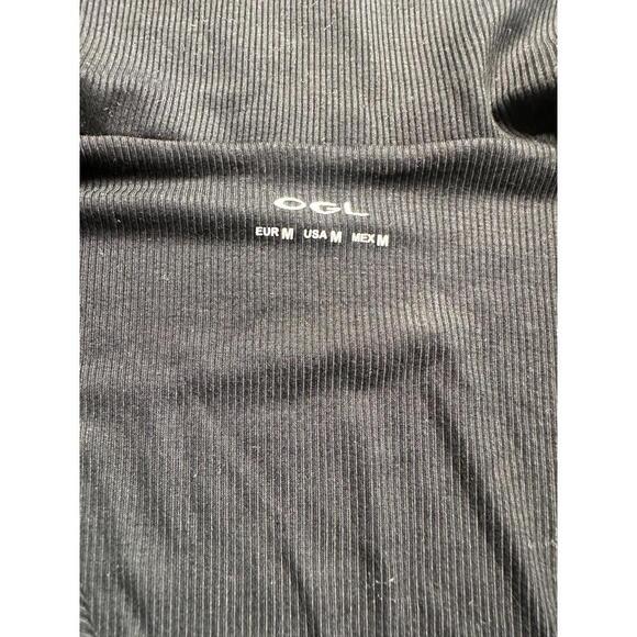 NWT OGL Sleeveless Wrap Top Womens Size M Black Ribbed - Picture 4 of 4